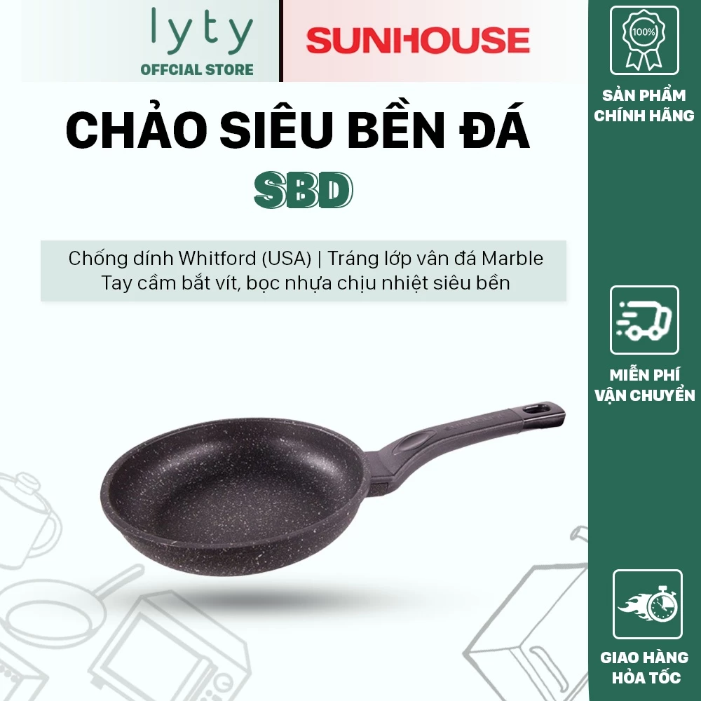 Chảo siêu bền đá Sunhouse SBD18