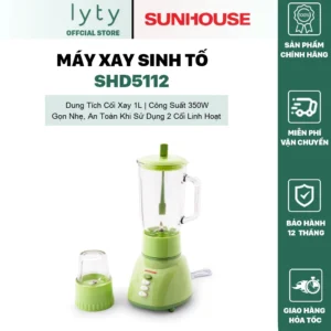 Máy xay sinh tố Sunhouse SHD5112 Xanh - [Hàng Chính Hãng - Bảo Hành 12 Tháng]