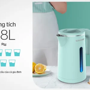 Ấm siêu tốc - Bình đun siêu tốc cao cấp inox 2 lớp chống bỏng 1.8L Sunhouse SHD1351